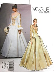 2775 VOGUE MEDIEVAL BRIDE BACK BOX PLEAT FLOOR DRESS PATTERN 6-22 3 SIZES